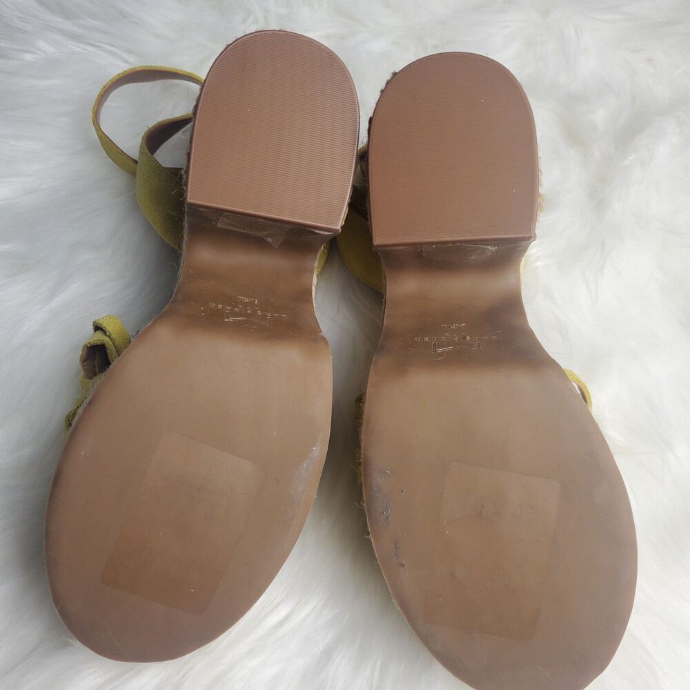 Marc Fisher Yellow Braided Espadrille Platform Sandals - Picture 6 of 10